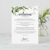 Programme du week-end de mariage Élégante verdure (Debout devant)