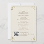 Programme du week-end de mariage en or baroque vin (Dos)