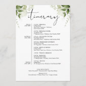 Programme du week-end de mariage Floral verdure (Dos)