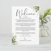 Programme du week-end de mariage Floral verdure (Debout devant)