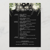 Programme du week-end de mariage Floral verdure (Dos)