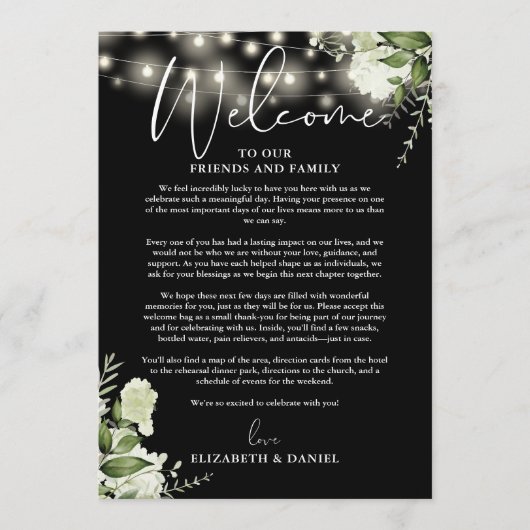 Programme du week-end de mariage Floral verdure (Devant)