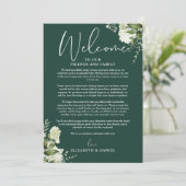Programme du week-end de mariage floral vert émera (Debout devant)