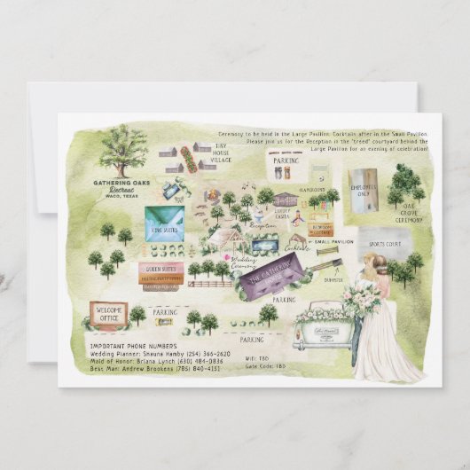 Programme du week-end de mariage | Gathering Oaks  (Dos)