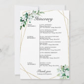 Programme du week-end de mariage géométrique et ve (Dos)