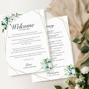 Programme du week-end de mariage géométrique et ve