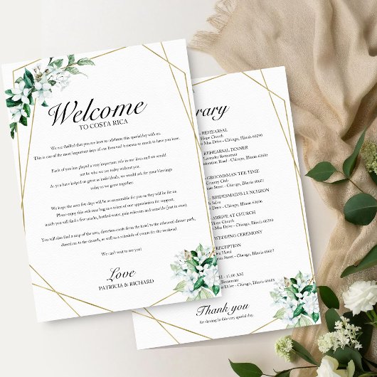 Programme du week-end de mariage géométrique et ve