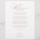 Programme du week-end de mariage Lettre d'accueil (Devant)
