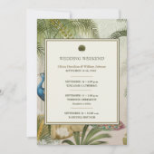 Programme du week-end de mariage Peacock Palm (Devant)