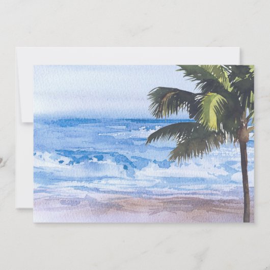 Programme du week-end de mariage | Plage tropicale (Dos)