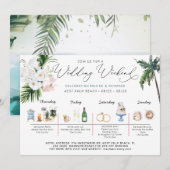 Programme du week-end de mariage | Plage tropicale (Devant / Derrière)