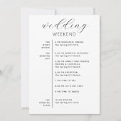 Programme du week-end de mariage & pochette de bie (Dos)