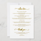 Programme du week-end de mariage Simple Chic Timel (Dos)