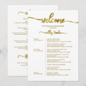 Programme du week-end de mariage Simple Chic Timel (Devant / Derrière)