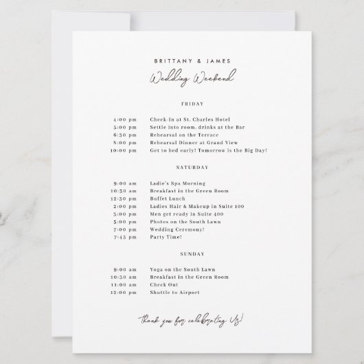 Programme du week-end de mariage V3 (Devant)