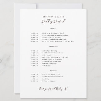 Programme du week-end de mariage V3