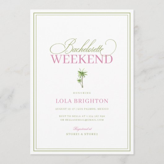 Programme du week-end entre filles à Palm Tree Bea (Devant)