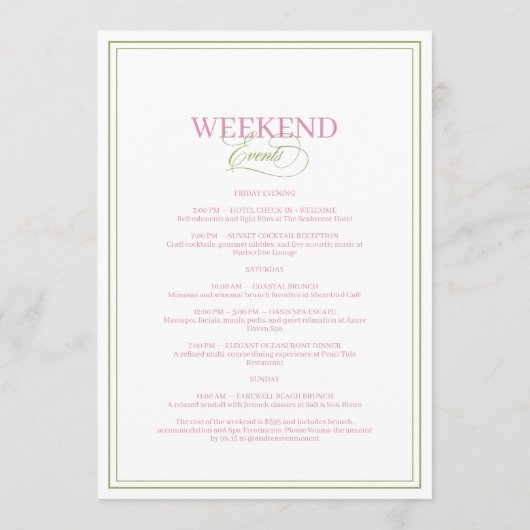 Programme du week-end entre filles sur la plage de (Dos)