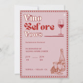 Programme du weekend EVJF Vino Before Vows (Devant)