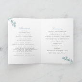 Programme Dusty Blue Ethereal Eucalyptus Mariage plié (Intérieur)