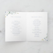Programme Dusty Blue Fleur sauvage Rustic Boho Mariage Monog (Intérieur)