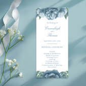 Programme Dusty Blue Floral Succulents Mariage