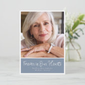 Programme Dusty Blue Modern Photo Ordre de service Funéraill (Debout devant)