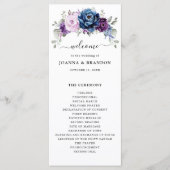 Programme Dusty Blue Purple Navy Lilac Blooms Mariage (Devant)
