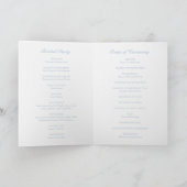 Programme Dusty Blue Wreath Monogramme Mariage élégant (Intérieur)