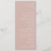 Programme Dusty Boho | Rose et Purple Gold Wedding Program (Dos)
