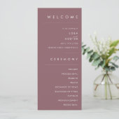 Programme Dusty Boho | Rose et Purple Gold Wedding Program (Debout devant)
