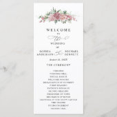 Programme Dusty Pink Floral Wedding Program (Devant)