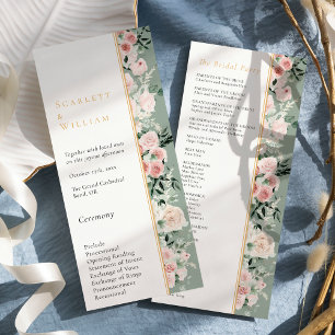 Programme Dusty Rose Gold Sage Vert Mariage moderne