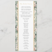 Programme Dusty Rose Gold Sage Vert simple Mariage (Dos)