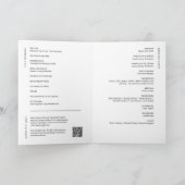 Programme Dusty violet moderne minimal QR Code Mariage plié (Intérieur)