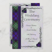 Programme écossais de mariage Tartan - Mackenzie (Devant / Derrière)