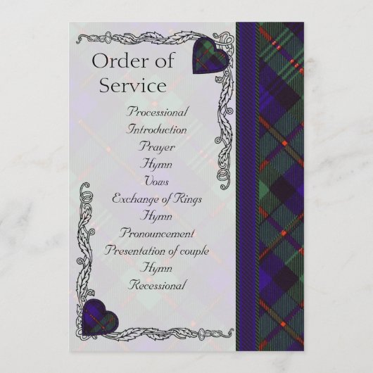 Programme écossais de mariage Tartan - Murray (Dos)