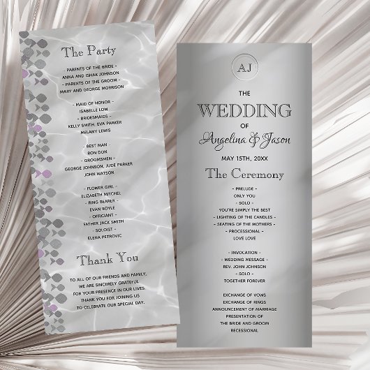 Programme Écriture Calligraphique Simple pour Mariage