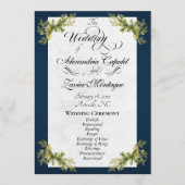 Programme Écriture Élégante & Botanique - Mariage Bleu (Devant)