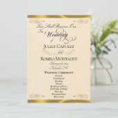 Programme Écriture élégante - Mariage perle pêche/or (Debout devant)