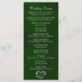 Programme Écriture Élégante & Monogramme - Mariage Émeraude (Dos)