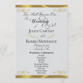 Programme Écriture élégante - Noces Argent/Or (Devant)