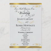 Programme Écriture élégante - Noces Argent/Or (Devant)