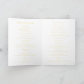Programme Écriture Gras Jaune Élégant Mariage Catholique (Intérieur)