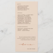 Programme Écriture Manuscrite Mariage (Dos)