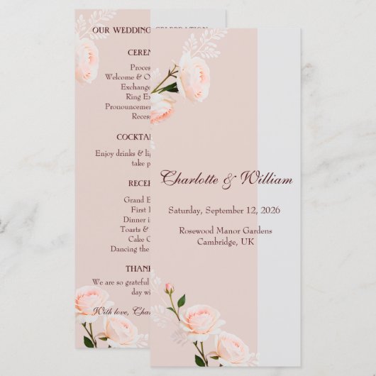 Programme Effets doux violet et gris avec fleurs (Devant / Derrière)