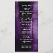 Programme Éggplant Purple et Gold Parties scintillant Progra (Dos)