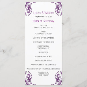 Programme Eggplant Purple Mariage damassé