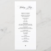 Programme Élégance classique Script noir, Cérémonie Mariage (Dos)