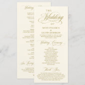 Programme Élégance classique Script noir, Cérémonie Mariage (Devant / Derrière)